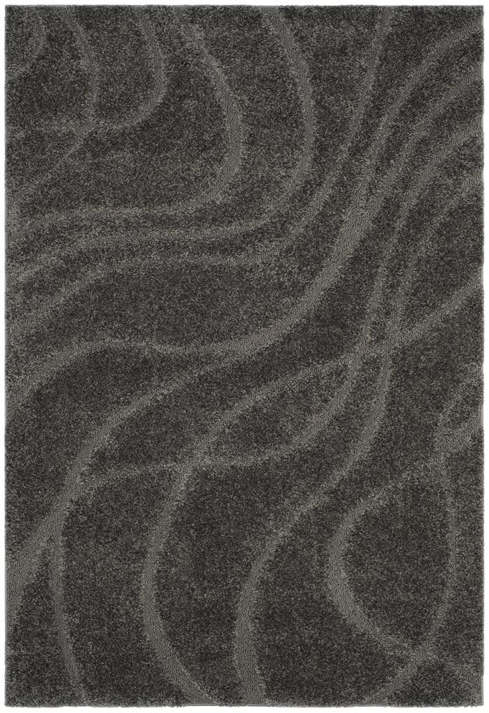 Safavieh SG471-8080-25 2 ft. 3 in. x 5 ft. Shag Power Loomed Accent Area Rug&#44; Grey