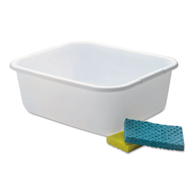 Rubbermaid Commercial Products 2951ARWHTCT 4.5 gal Microban Dishpan&#44; White