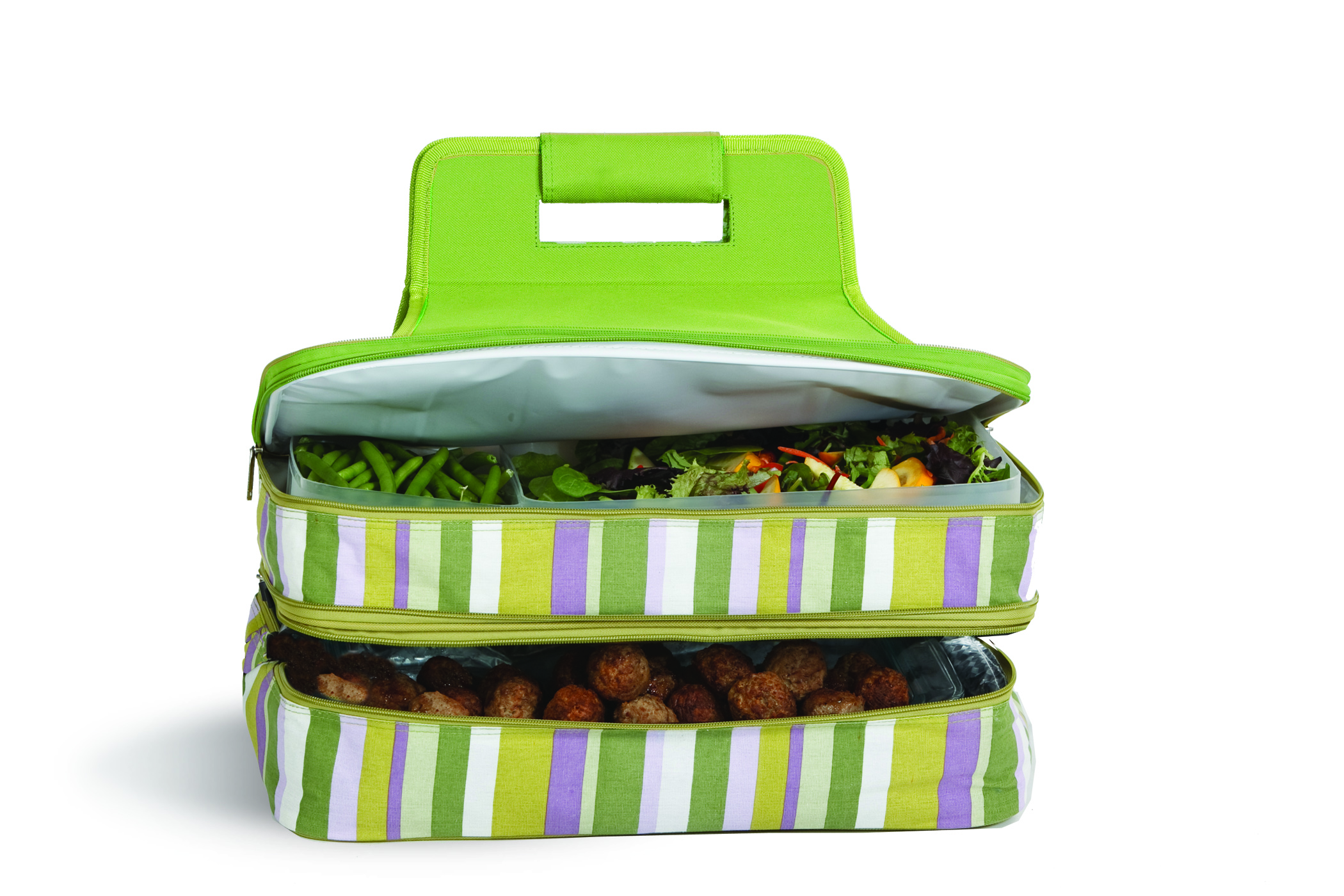 Picnic Plus PSM-721LR Entertainer Hot & Cold Food Carrier- Lime Rickey
