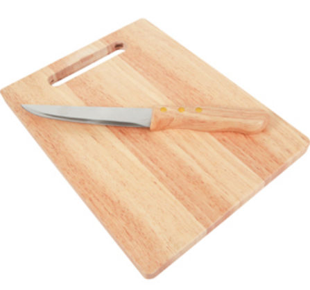 PCS DDI 479044 KitchenWorthy Rubberwood Cutting Board &amp; Knife Case of 10