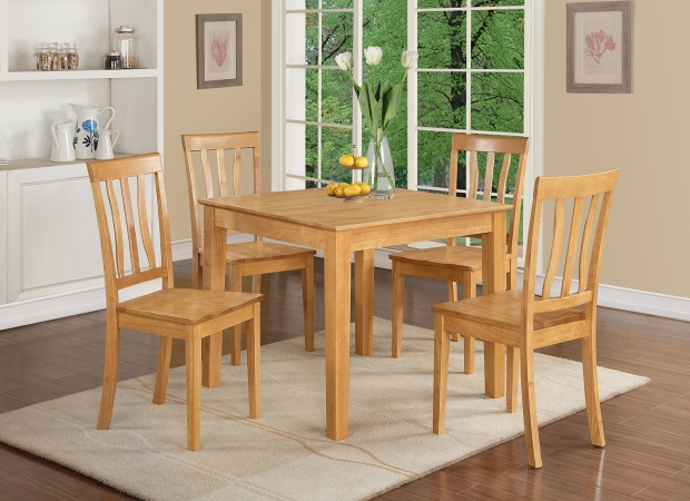 GSI Homestyles 5 Piece Kitchen Table-Square Table and 4 Kitchen Chairs