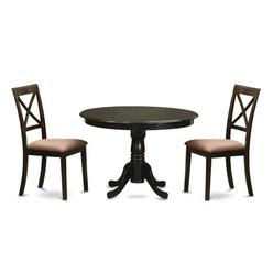 East West Furniture ANBO3-CAP-C 3 Piece Kitchen Table Set-Small Kitchen Table Plus 2 Dining Chairs