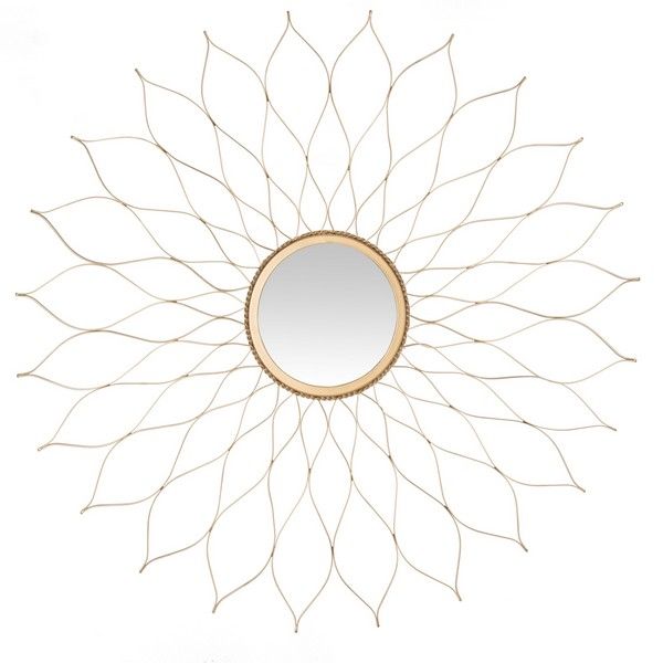 Safavieh MIR3000B 0.5 x 35 x 35 in. Flower Mirror&#44; Gold