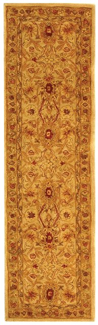 Safavieh AN516B-28 2 ft. 3 in. x 8 ft. Runner Traditional Anatolia- Ivory and Sage Hand Tufted Rug