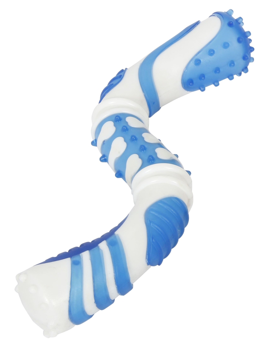 Natural Life Pet Products Pet Life DT72BL Denta-Twist TPR Durable Dental Chew Toy&#44; Blue - One Size