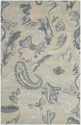 Safavieh JAR463A-5 5 x 8 ft. Medium Rectangle Country & Floral Jardin Light Grey & Multicolor Hand Tufted Rug