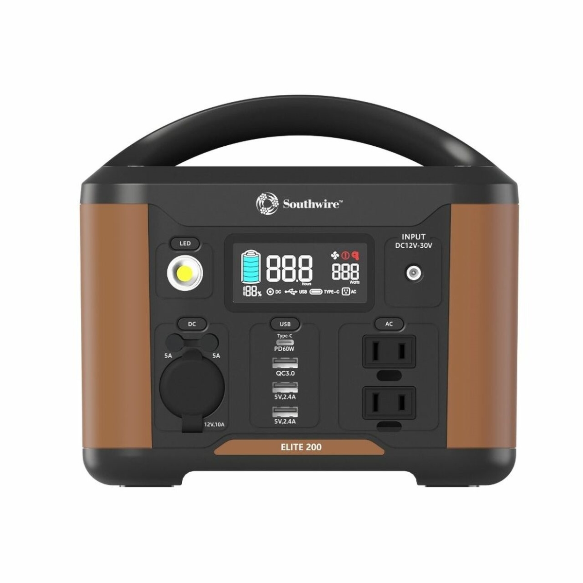 SOUTHWIRE 53250 200 Series Portable Power Station with AC & DC Adapter