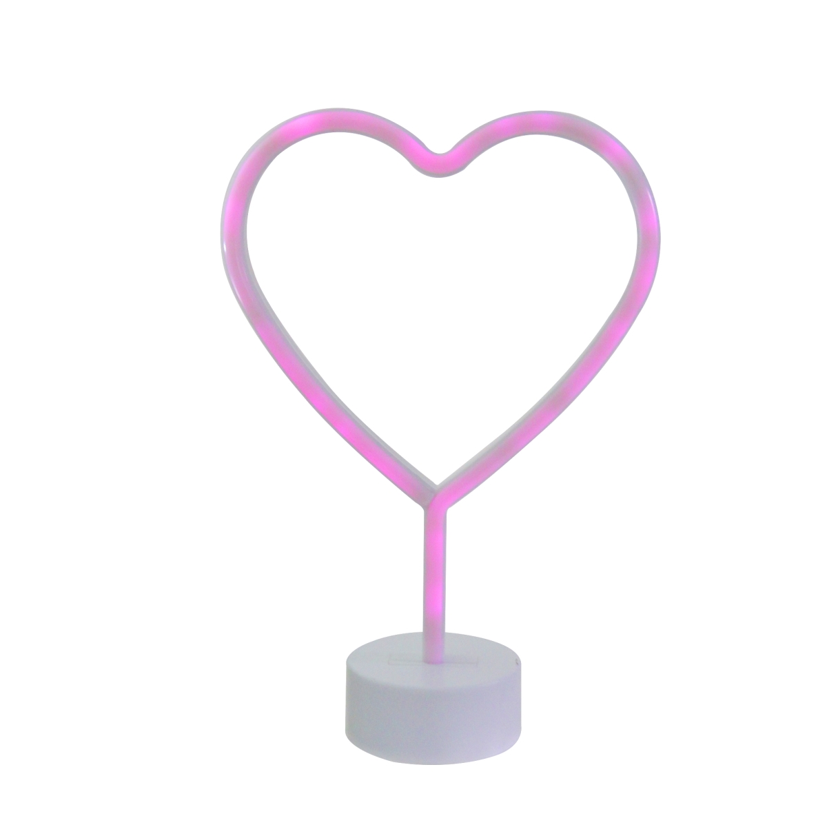 Northlight 33377719 11.5 in. Battery Operated Neon Style LED Pink Valentines Day Heart Table Light