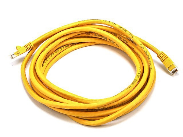 Monoprice 2312 Cat6 24AWG UTP Ethernet Network Patch Cable - Yellow&#44; 14 ft.
