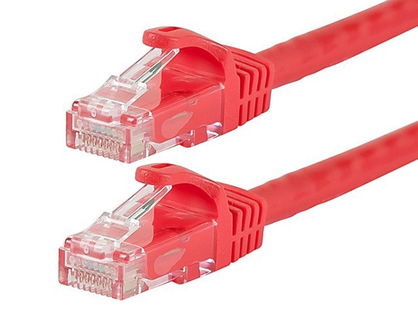 Monoprice 9813 FLEXboot Series Cat6 24AWG UTP Ethernet Network Patch Cable&#44; 20 ft. - Red