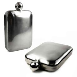 Ashtead Retail & Wholesale Tuff Luv E10-70 6 oz Round Hip Flask for Special Occasions, Stainless Steel