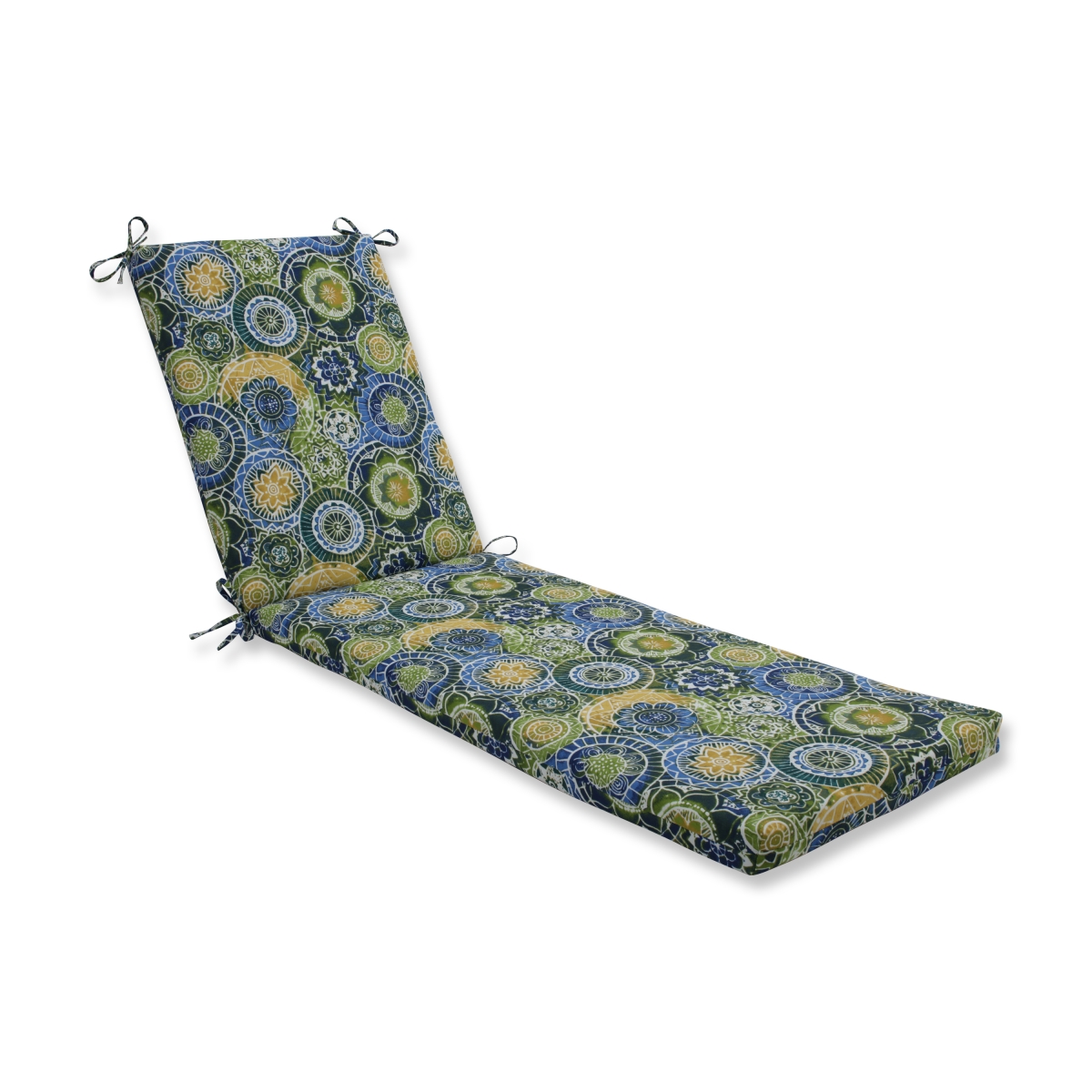 Pillow Perfect 615516 80 x 23 x 3 in. Outdoor & Indoor Omnia Lagoon Chaise Lounge Cushion&#44; Blue