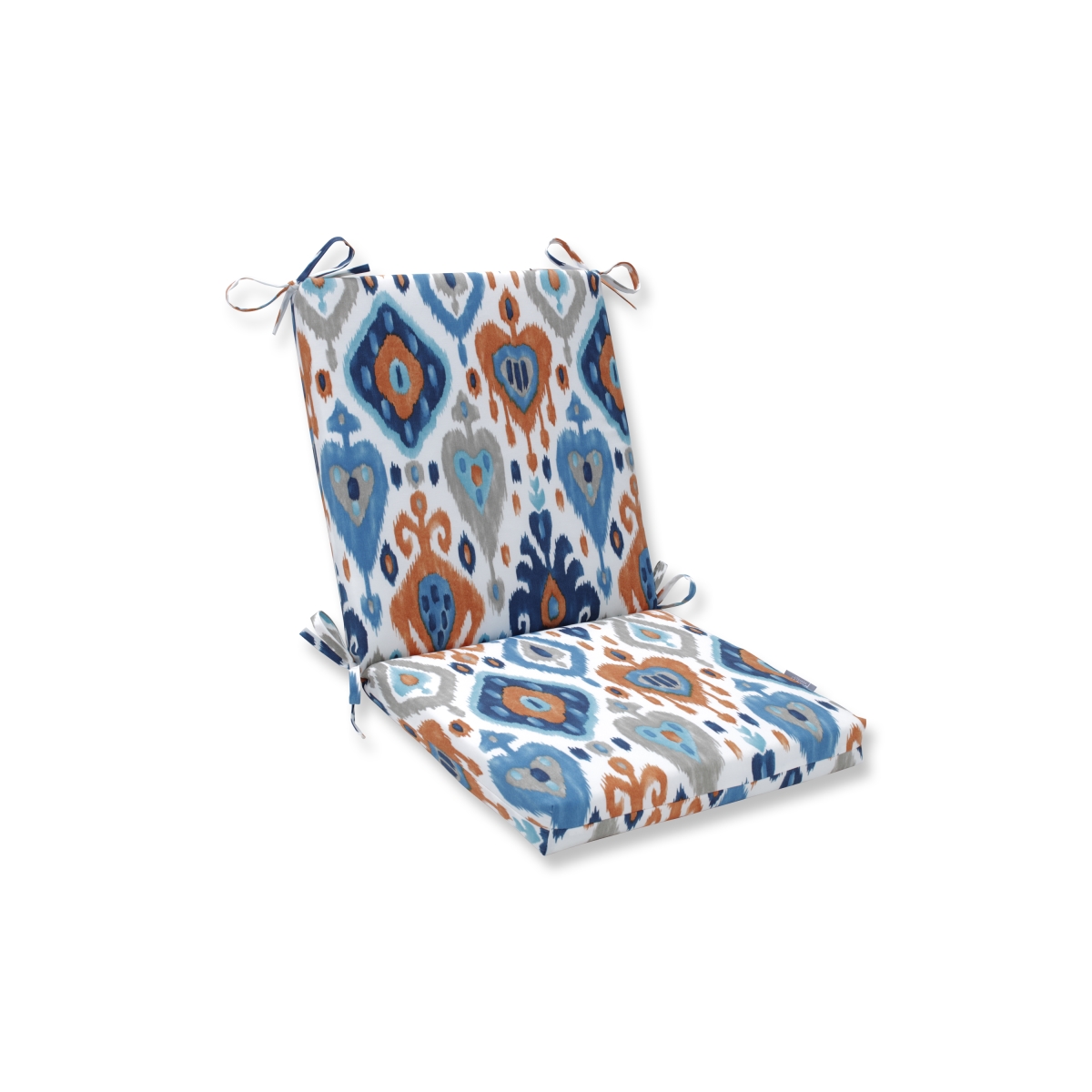 Pillow Perfect 620312 Outdoor & Indoor Paso Azure Squared Corners Chair Cushion&#44; Blue
