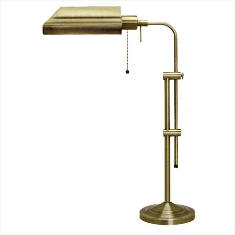Cal Lighting BO-117TB-AB 60 W Pharmacy Table Lamp With Adjustable Pole- Antique Bronze Finish