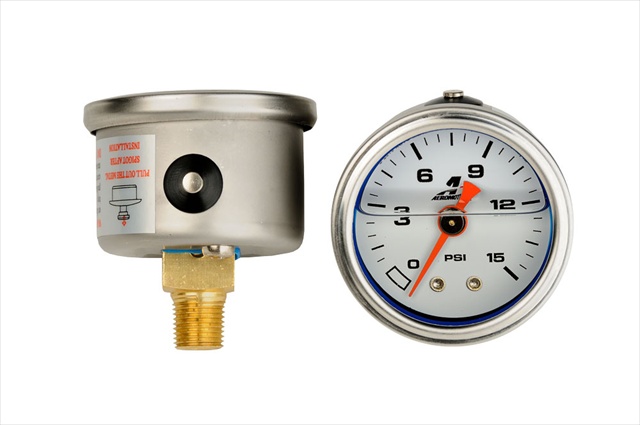 AEROMOTIVE 15632 0-15 Psi Fuel Pressure Gauge
