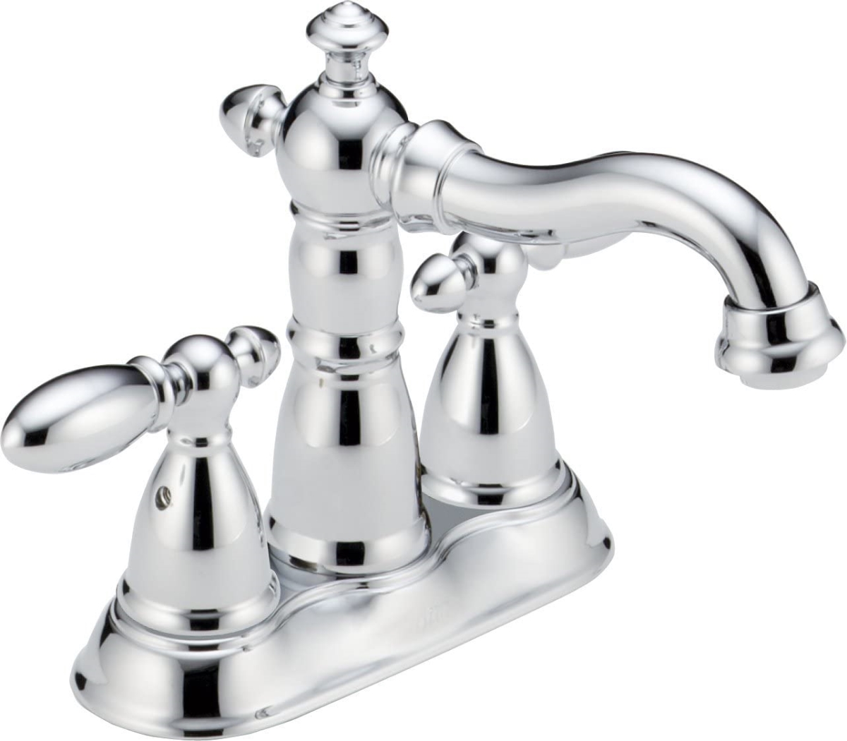 Delta Faucet Victorian Centerset Bathroom Faucet Chrome, Bathroom Sink Faucet, Diamond Seal Technology, Metal Drain Assembly,