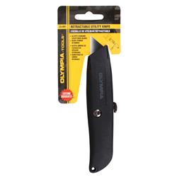 Olympia Tools 2006790 7.87 in. Utility Knife&#44; Black