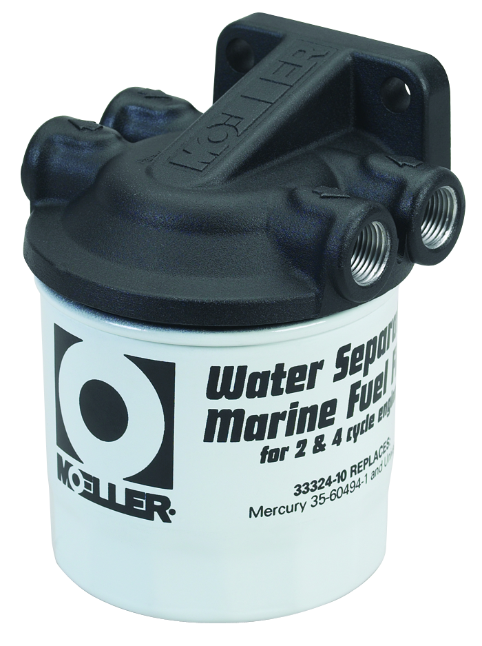 Moeller Manufacturing 033320-10 Aluminum Water Separating Fuel Filter Kit - Powder Coated