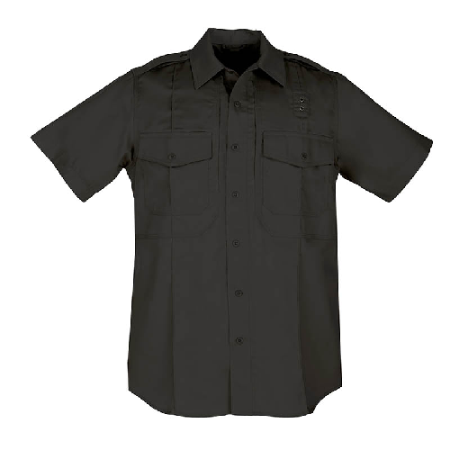 5.11 Tactical 5-71177019MR Mens PDU Short Sleeve Twill B-Class Shirt, Black - Medium