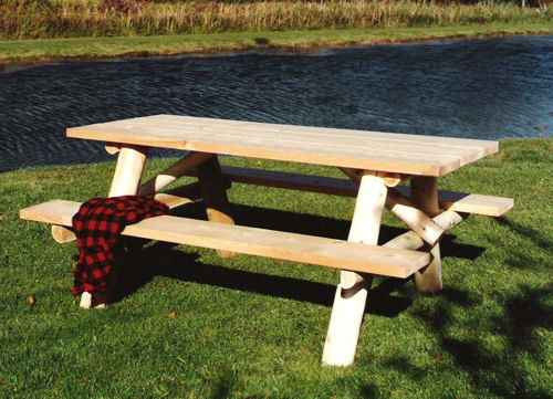 Lakeland Mills CFU232 Picnic Table with Attached Benches- 6 ft.