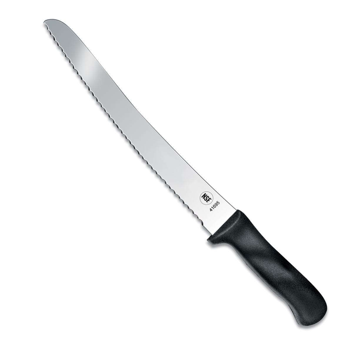 Swiss Arms Swiss Army Brands VIC-41695 2019 Victorinox Fibrox Pro Chefs Curved Knife with Serrated, Black - 10 in. Blade