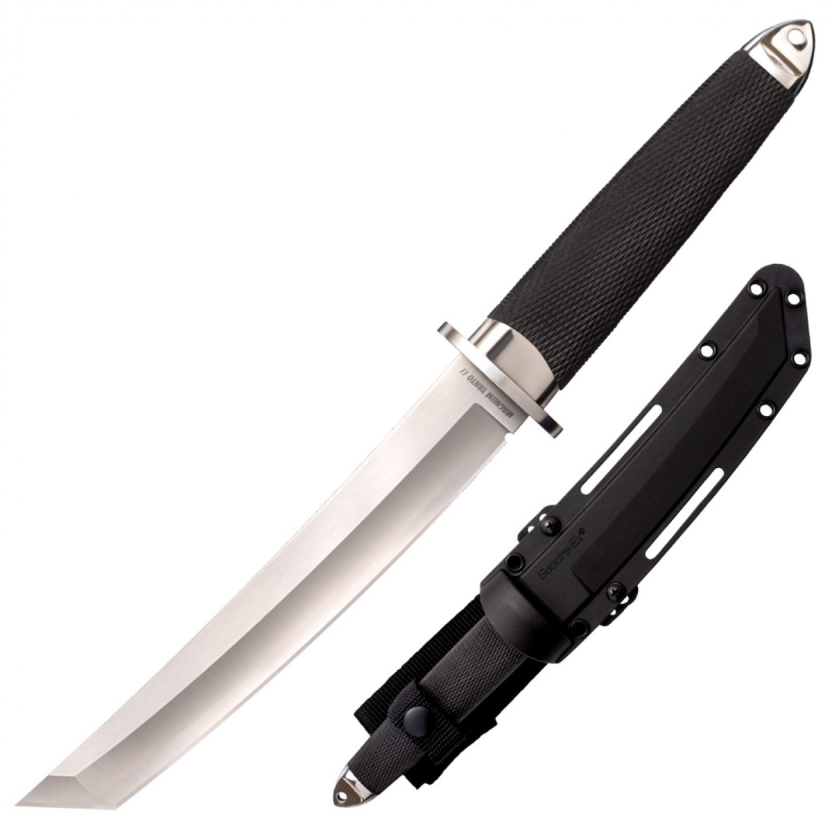Cold Steel CLD-35AC 2019 Vg-10 San Mai Steel Magnum Tanto II Fixed Knife with Long Kray Ex Handles - 5.62 in.