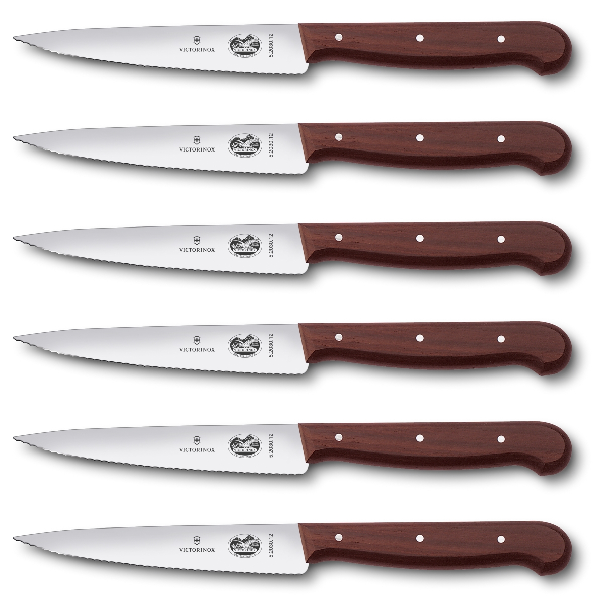 Swiss Arms Swiss Army Brands VIC-46003 2019 Victorinox Wood Steak Knife Set - 6 Piece