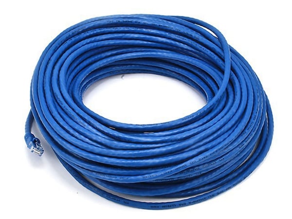 Monoprice 2119 100 ft. 24AWG Cat6 550MHz UTP Bare Copper Ethernet Network Cable- Blue