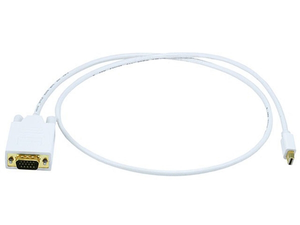 Monoprice 6002 3 ft. 32AWG Mini Display Port to VGA Cable - White