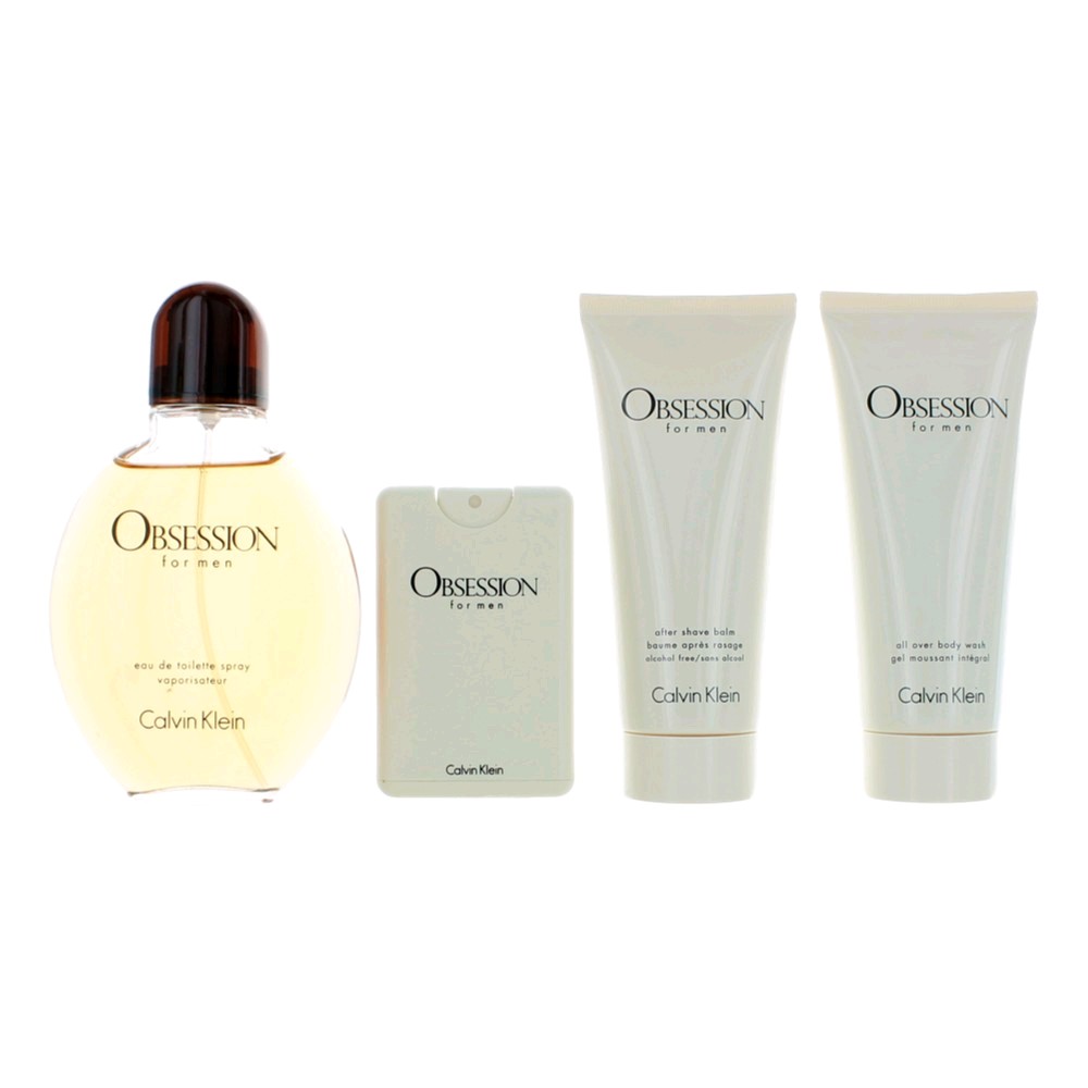 amgobs420 Obsession Gift Set for Men by Calvin Klein 4 Piece