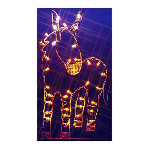 Northlight 47 in. Donkey Nativity Silhouette Lighted Wire Frame Christmas Yard Art Decoration