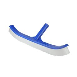Pool Central 32756714 17.5 in. Standard Curve Nylon Bristle Wall Brush with Aluminum Support, Blue