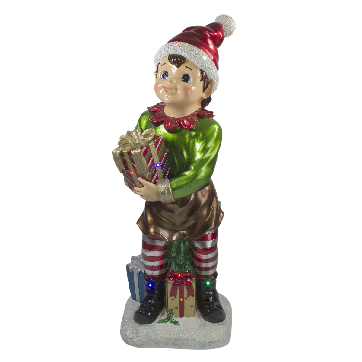 Northlight 33530772 37.5 in. LED Lighted Pixie Elf Commercial Grade Outdoor Christmas Decoration