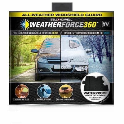 EMSON DIV. OF E. MISHON 270220 Bell Plus Howell Weatherforce 360 Windshield Guard&#44; Magentic Grip&#44; Foldable