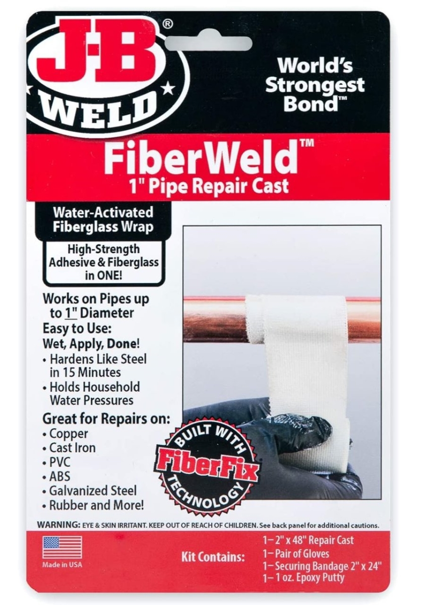 J-B Weld 273739 1 in. FiberWeld Pipe Repair Cast