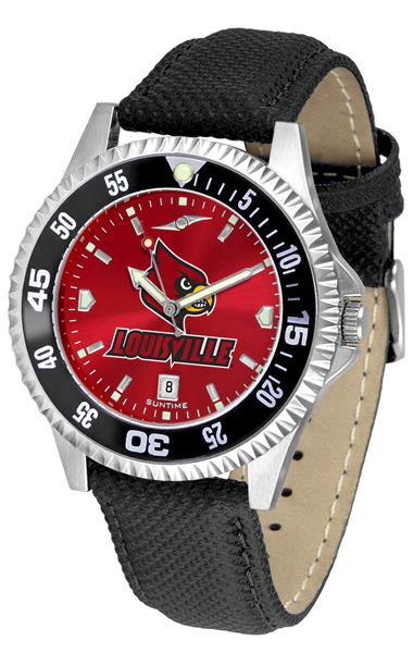 Suntyme Suntime ST-CO3-LOC-COMP-AC Louisville Cardinals-Competitor AnoChrome - Color Bezel Watch