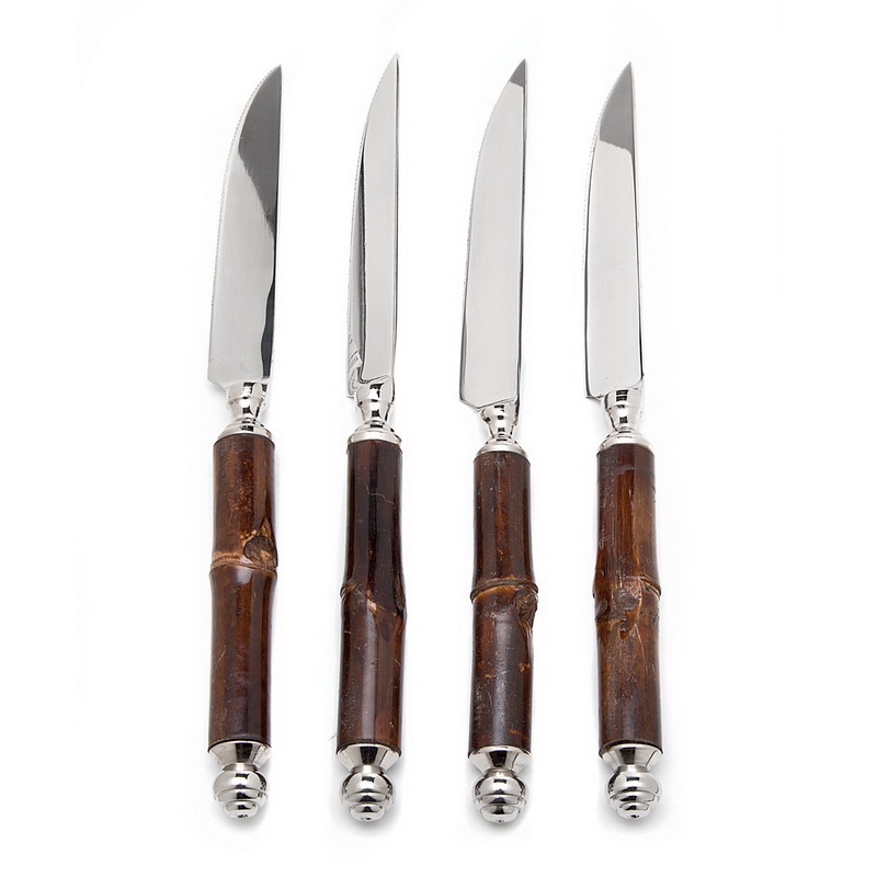 Godinger 82551 Bamboo Steak Knives - Set of 4