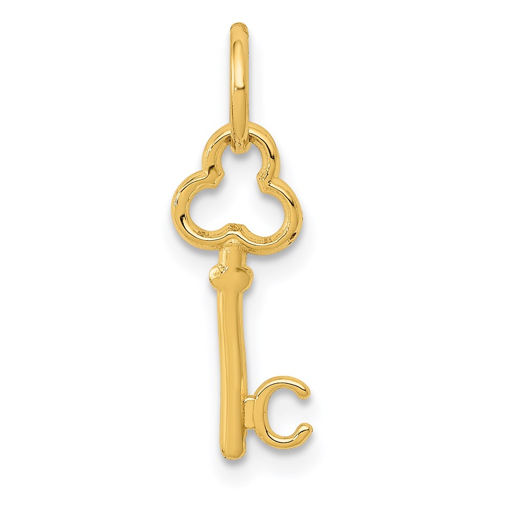 Quality Gold K3442C 14K Yellow Gold Key Letter C Initial Charm