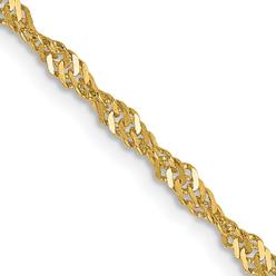Quality Gold PEN11-30 14K Yellow Gold 2 mm 30 in. Singapore Chain