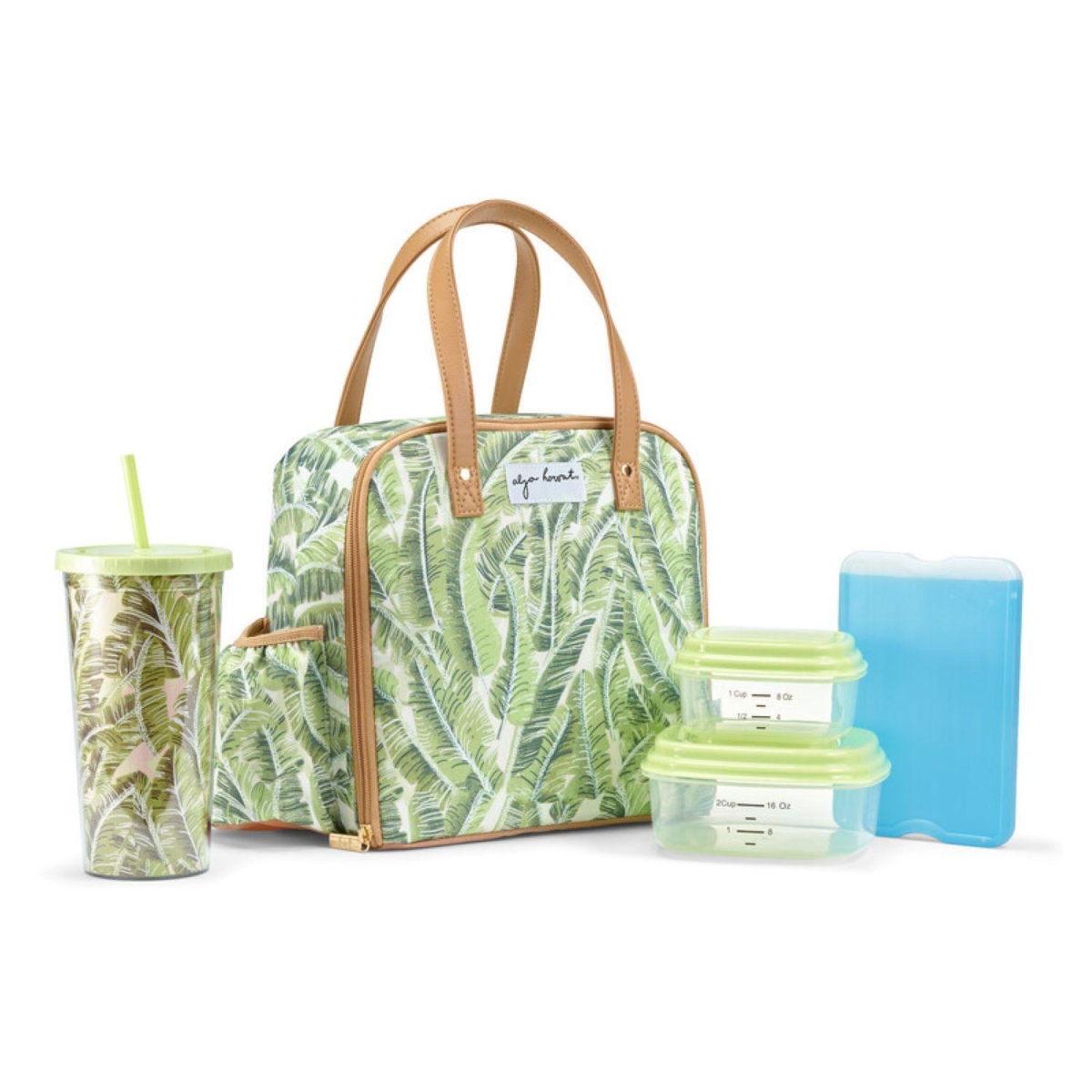 Fit & Fresh 2950ALJSC3034 Artist Collection Deluxe Lunch Kit&#44; Green
