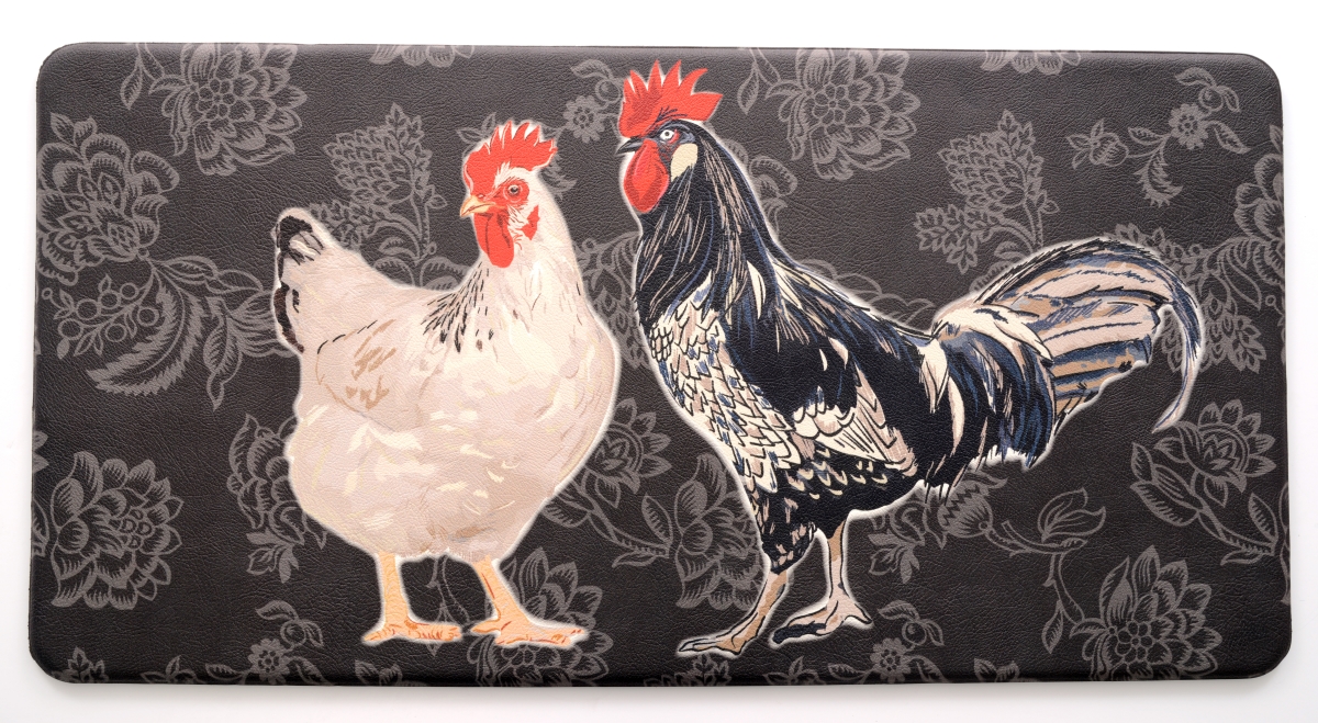 Stephan Roberts Home 39N-PAF116-10 20 x 39 in. Premium Kitchen Anti-Fatigue Mat - Black Rooster