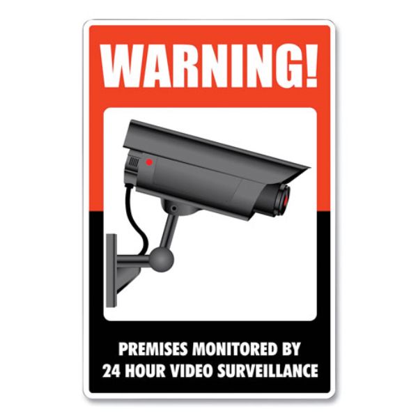 Cosco COS098381 8 x 12 in. Surveillance Sign