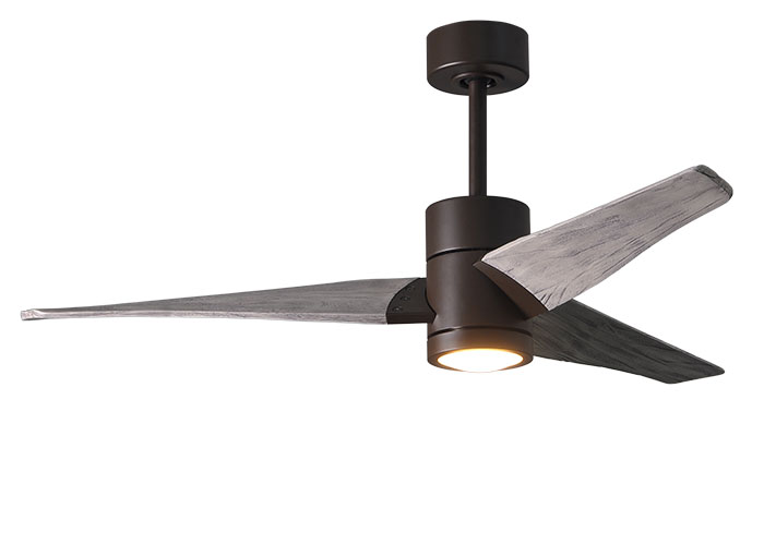 Atlas SJ-TB-BW-52 52 in. Super Janet Three Bladed Paddle Fan with LED Light Kit in Textured Bronze