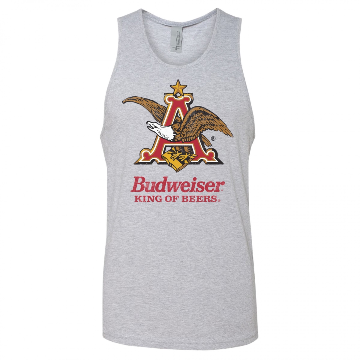Budweiser 854333-xlarge King of Beers Mens Tank Top&#44; White - Extra Large
