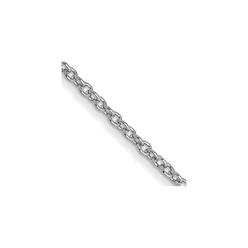 Quality Gold PEN74-30 14K White Gold 1 mm Round Open Link 30 in. Cable Chain
