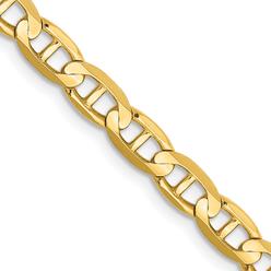Quality Gold CCA120-26 14K Yellow Gold 4.5 mm Concave 26 in. Anchor Chain