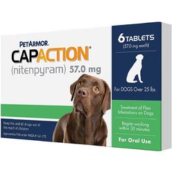 Sergeants Pet Care PetArmor CAPACTION (nitenpyram) Oral Flea Treatment for Dogs, Fast Acting Tablets Start Killing Fleas in 30 Minutes, Dogs Over 2