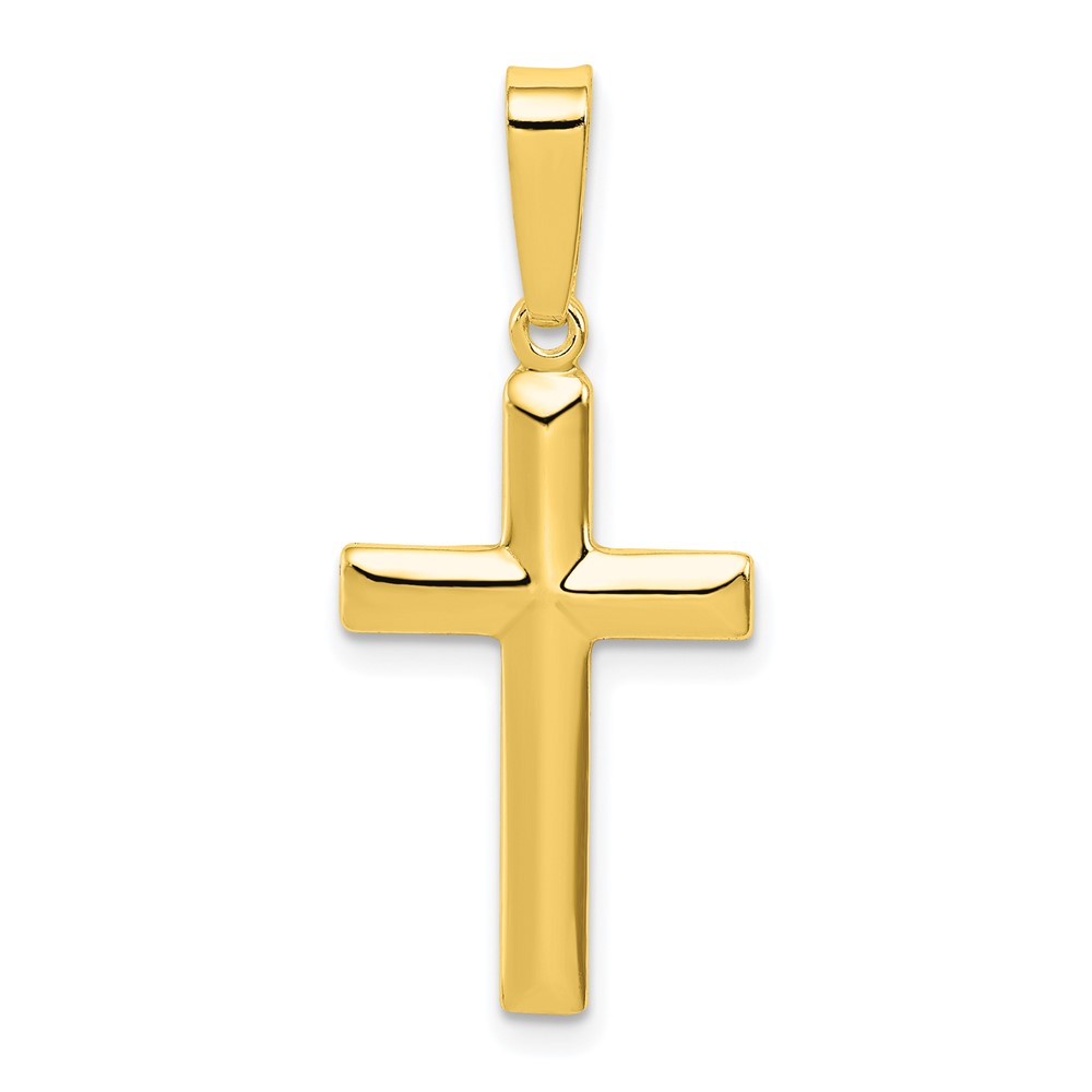 Quality Gold QC7290GP Sterling Silver Gold Plated Gold-Tone Polished Cross Pendant
