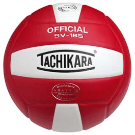 TACHIKARA USA SV18S.SCW Tachikara SV18S Composite Leather Volleyball - Red and White