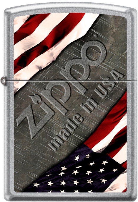 Zippo Manufacturing ZIP-207CI016806 2019 Flags & Metal Lighter - Street Chrome